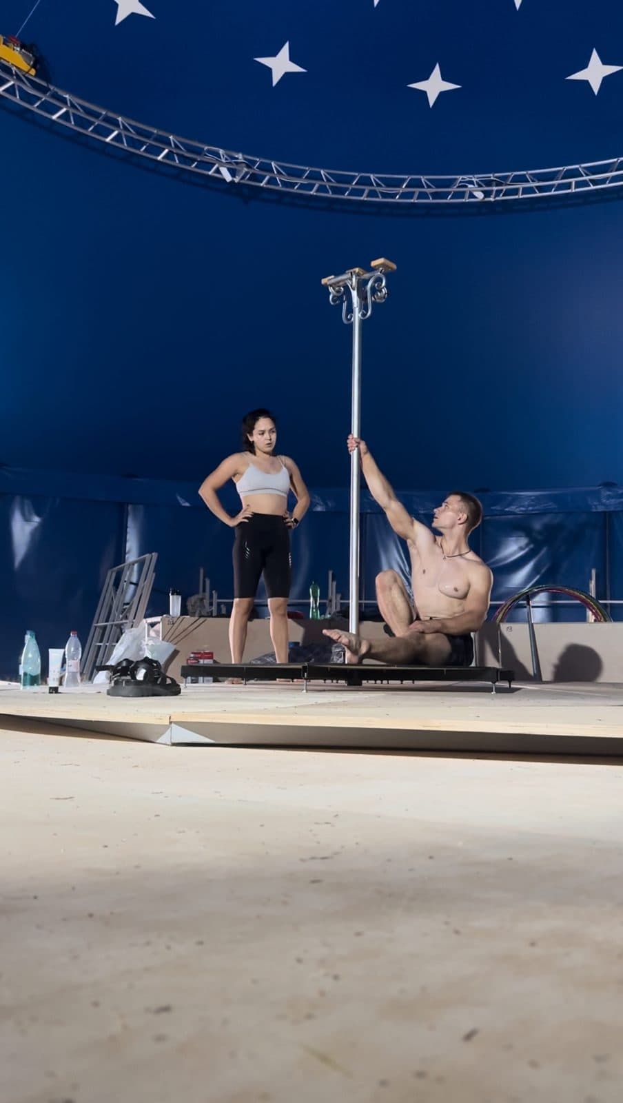 Rehearsal under the big top